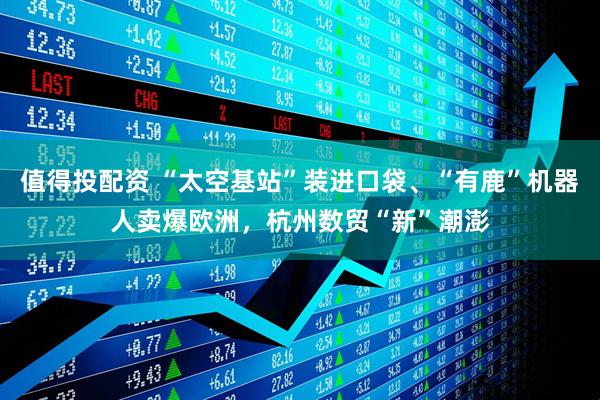 值得投配资 “太空基站”装进口袋、“有鹿”机器人卖爆欧洲，杭州数贸“新”潮澎